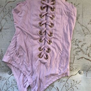 One piece light pink onesie top